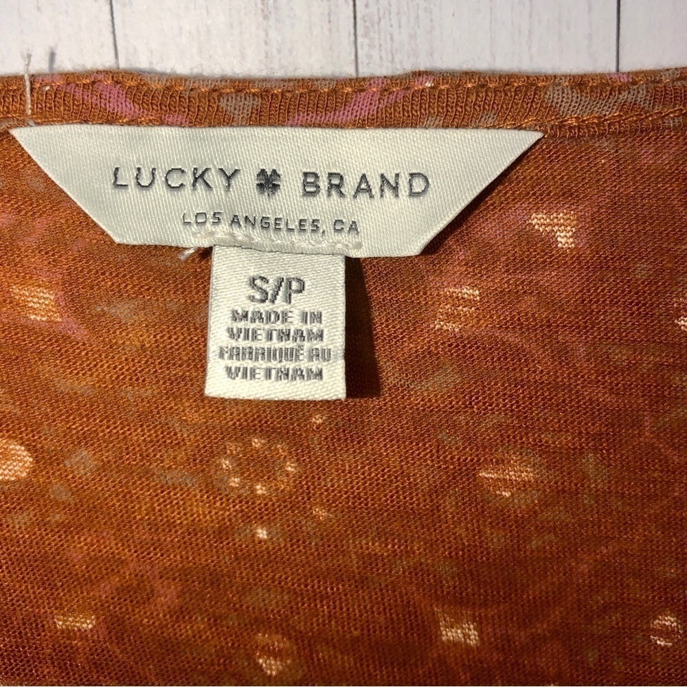 ✴️Lucky ☘️ Brand Rust color peasant top cotton blend - Picture 4 of 10